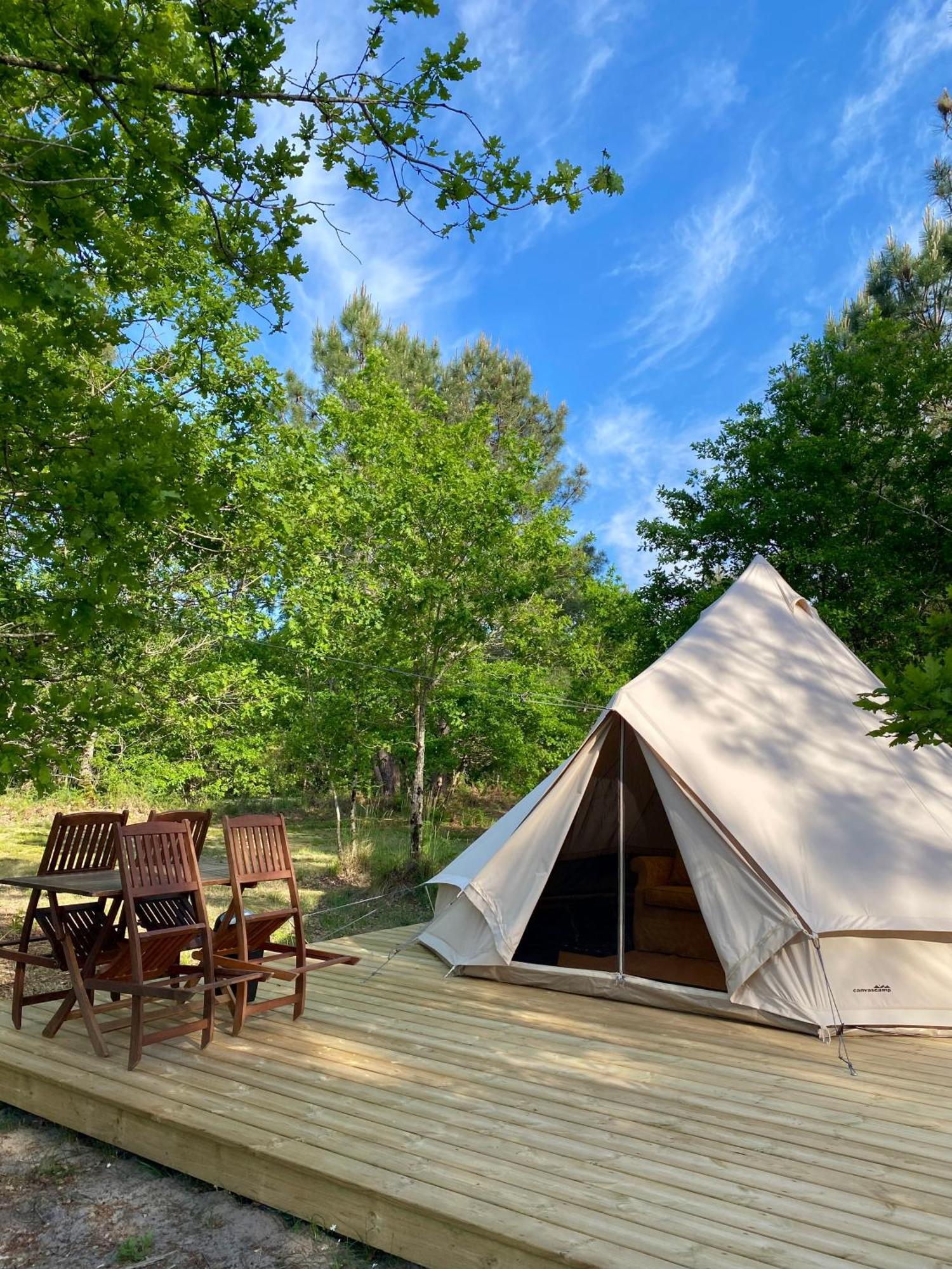 Camping La Kahute - Tente Lodge Au Coeur De La Foret Carcans Exteriér fotografie