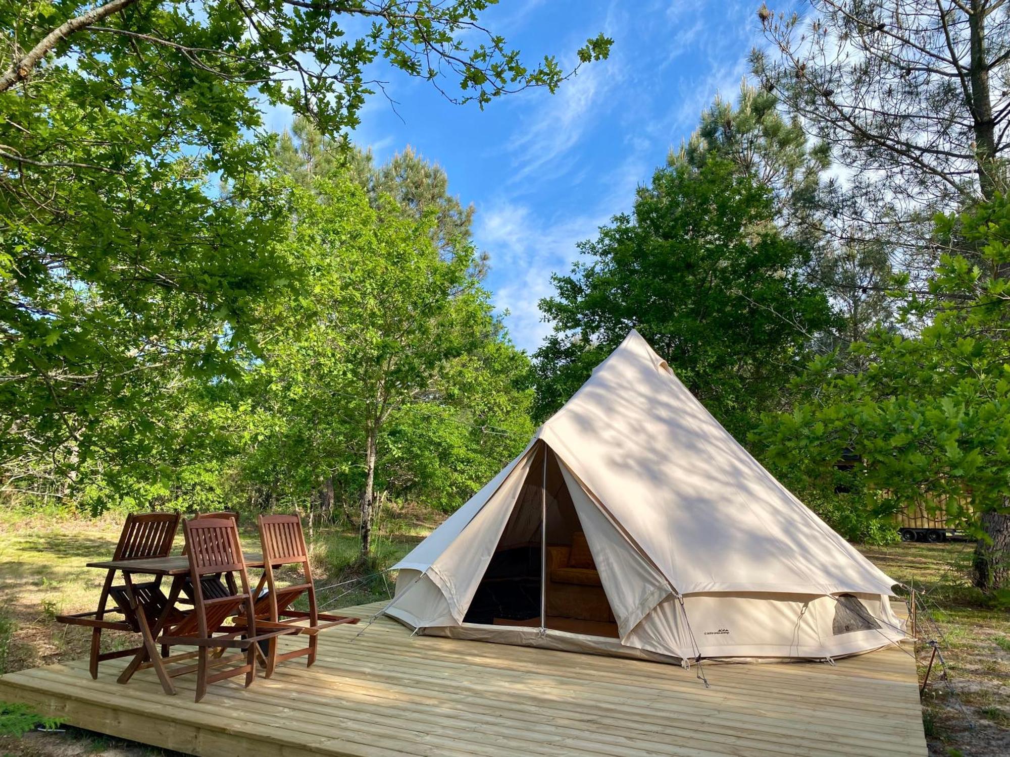 Camping La Kahute - Tente Lodge Au Coeur De La Foret Carcans Exteriér fotografie